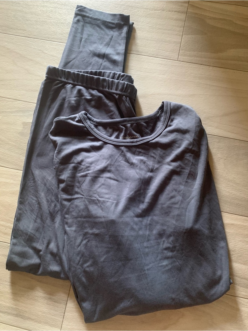 NWOT! Bamboo Cool Gray Matching Two-Piece Loungewear Top and Bottoms 2XL